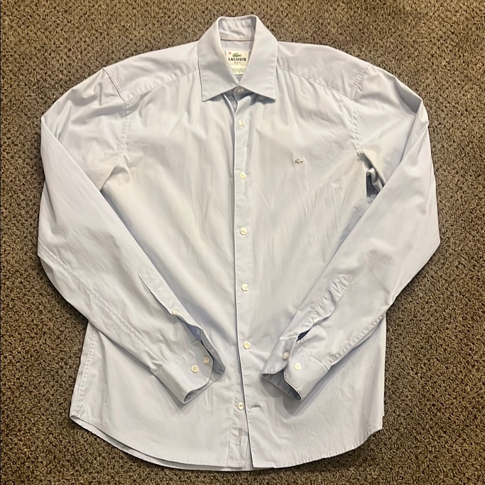 Lacoste Men's Blue Slim fit Shirt, size 38.